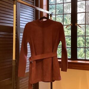 Ann Taylor Petite Burgundy Turtleneck Sweater